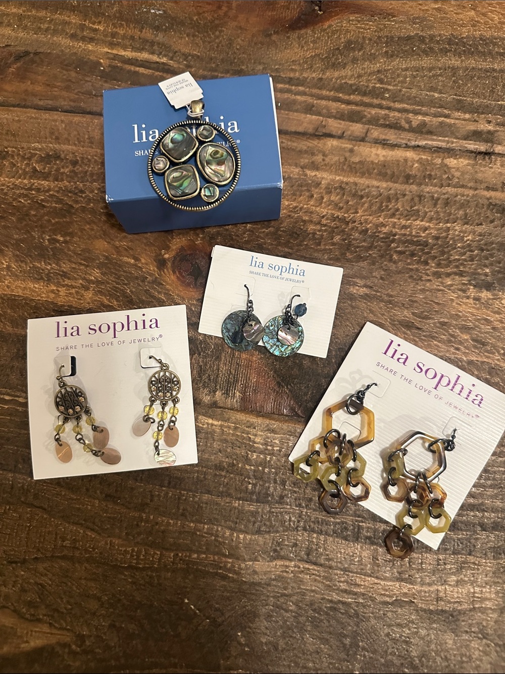 Lia Sophia Jewelry Lot 3 sets of Earrings and Necklace Slide - New!!!